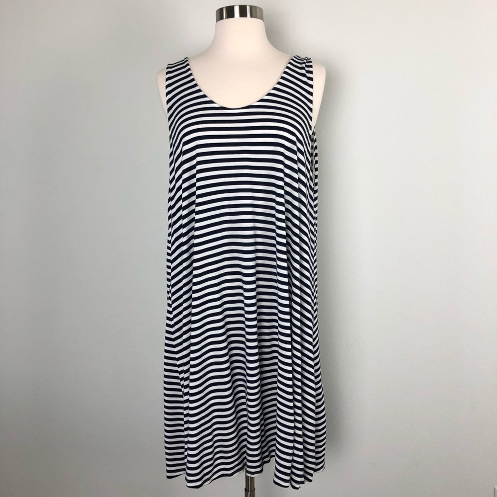 H&M | Navy and White Stripe Tank Dress